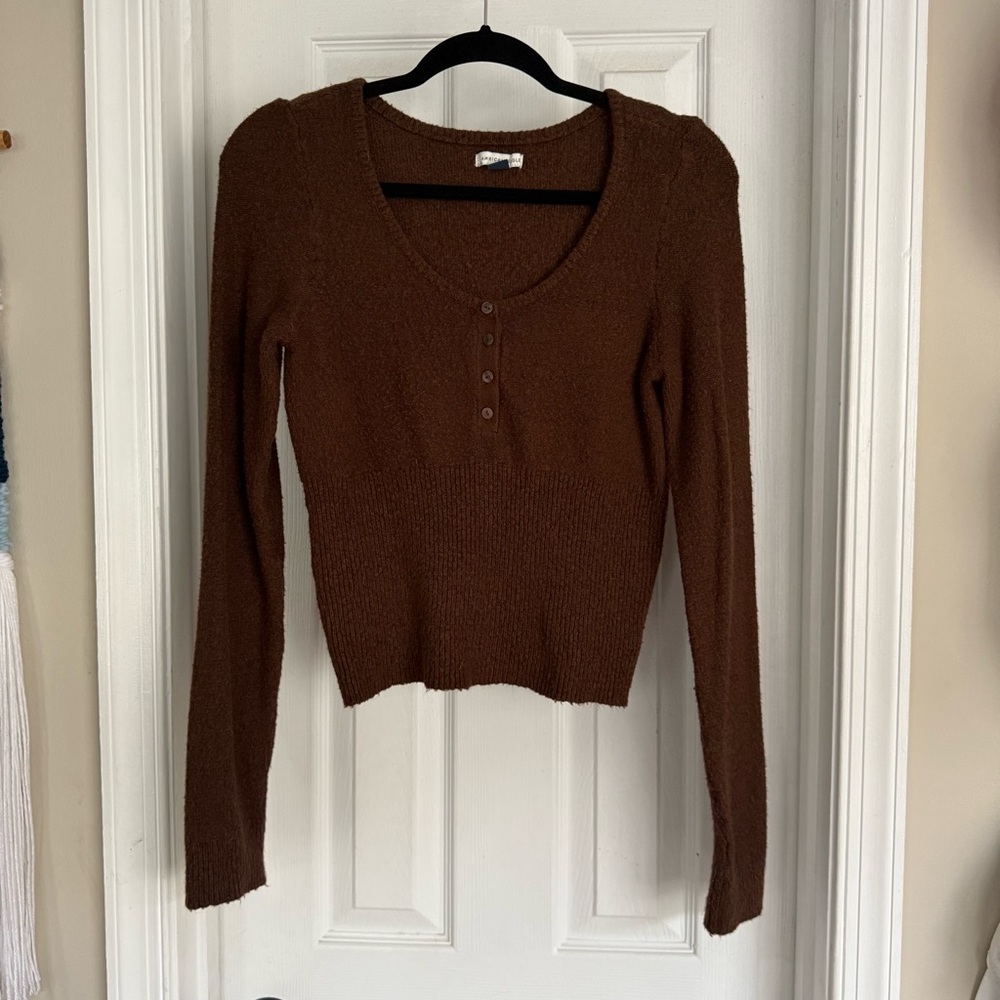 American Eagle Outfitters Chocolate Knit Sweater